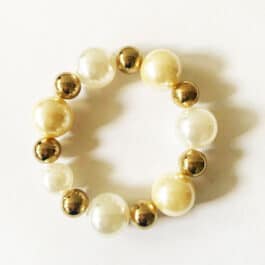 Semi Pearl Charm Bracelet