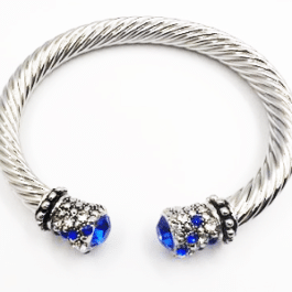 Blue Silver Cuff Bracelet
